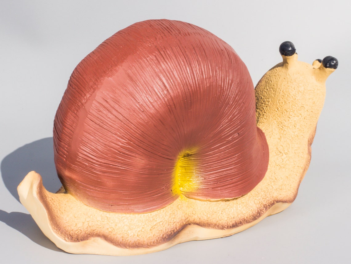 Snail Statue garden Sculpture Large slug Figure outdoor Etsy