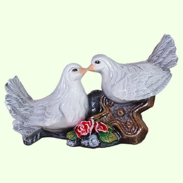 Memorial Doves *Pair Bird Statue *Pigeon Sculpture Yard *Cemetery Figurine *Outdoor Lawn Garden Decorations *Grave Ornament *Feng Shui Gifts