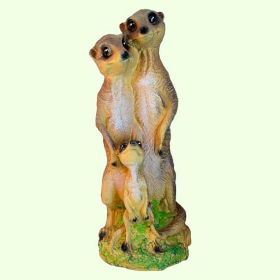 Meerkat Family Ornament Statue Home Decoration Sculpture Figurine or Gift