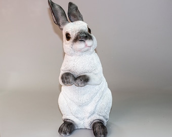 Unique Easter Decor Rabbit *Bunny Statue *Pet Memorial Sculpture Keepsake *Animal Grave Ornament Hare *Garden Figurine Lapin Sympathy Gifts