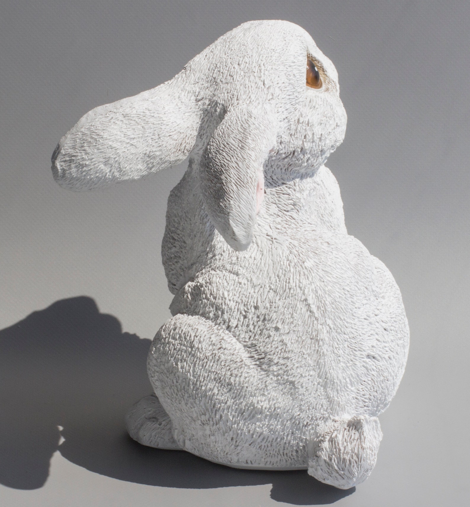 White Rabbit Figure Lop Eared Bunny Statue Wildlife Garden Etsy