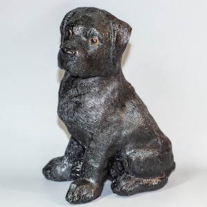Black Labrador Statue *Pet Keepsake Memorial *Unique Grave Decor *Dog Loss Funeral Sculpture Outdoor *Garden Figurine Artistic Sympathy Gift