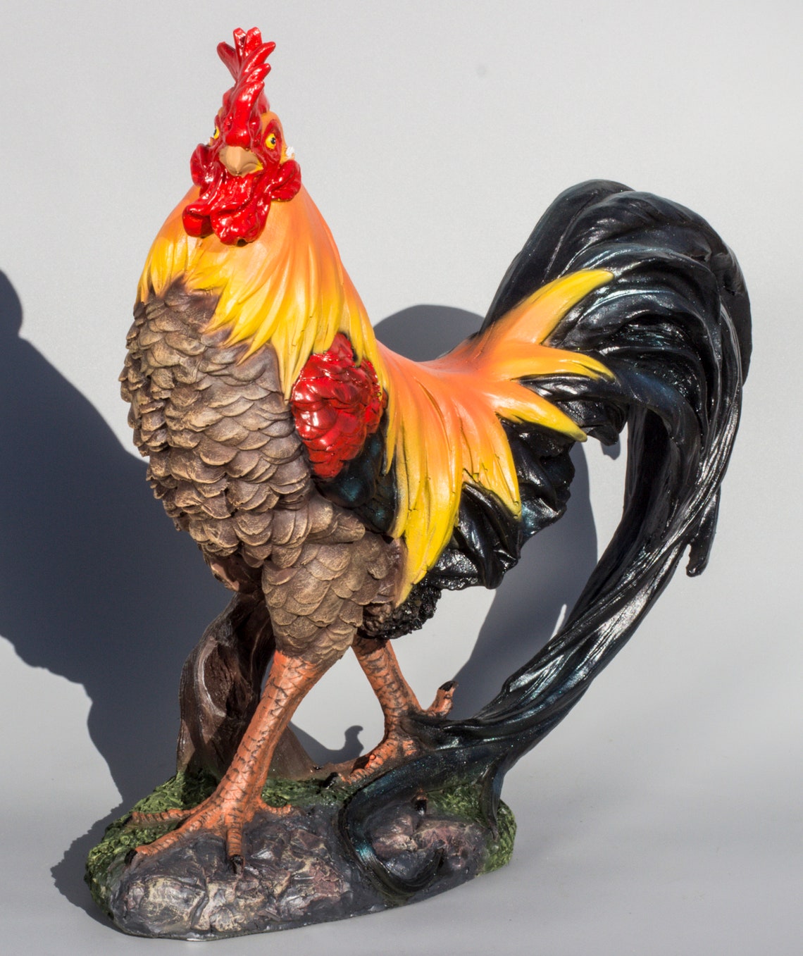 Rooster Statue chicken Sculpture Outdoor farm Animals Large Etsy UK