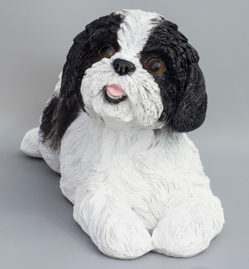 shih tzu resin statue
