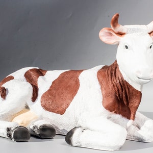 Large Coin Bank *Money Box Adult *Piggy Bank Cow *Livestock Animal *Farm Statue *Saving Cash Decorative *Sculpture Interior *Birthday Gifts