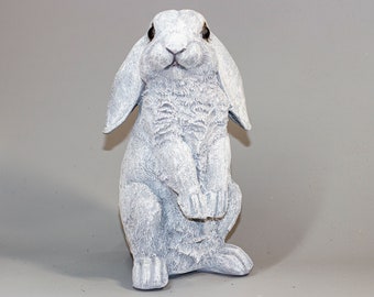 Lop Ear Bunny Rabbit Memorial *Remembrance Figurine *Statue Garden Outdoor *Pet Loss Funeral Home Keepsake *Back Yard Flowerbed Decor Animal