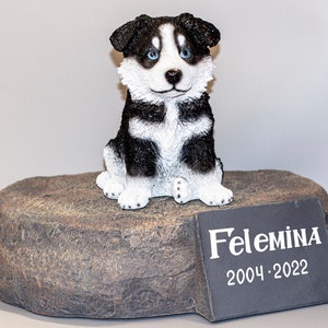 Husky Urn *Cremation Statue Pet Ashes *Siberian Dog Memorial Headstone *Burial Casket *Outdoor Funeral Keepsake Sculpture *Condolence Gifts