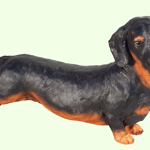 Dachshund Sculpture *Pet Memorial Realistic *Animal Loss Grave Decor *Dog Statue Garden *Keepsake Remembrance Figure *Outdoor Sympathy Gifts