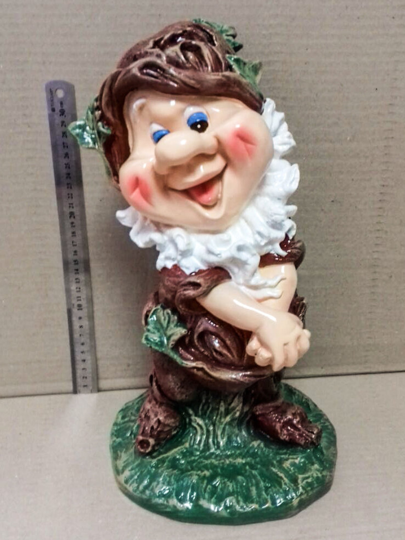 Large Garden Gnome Statue Dwarf Outdoor Sculpture Fairy Etsy