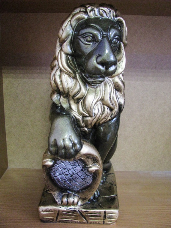 Lion Piggy Bank Large Guardian Statue Animal Money Coin Box Saving Adult Gifts 