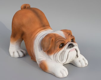 English Bulldog Urn *Cremation Statue Dog Ashes *Pet Memorial Tribute Burial Casket *Animal Sympathy Gifts *Unique Keepsake Funeral Figurine
