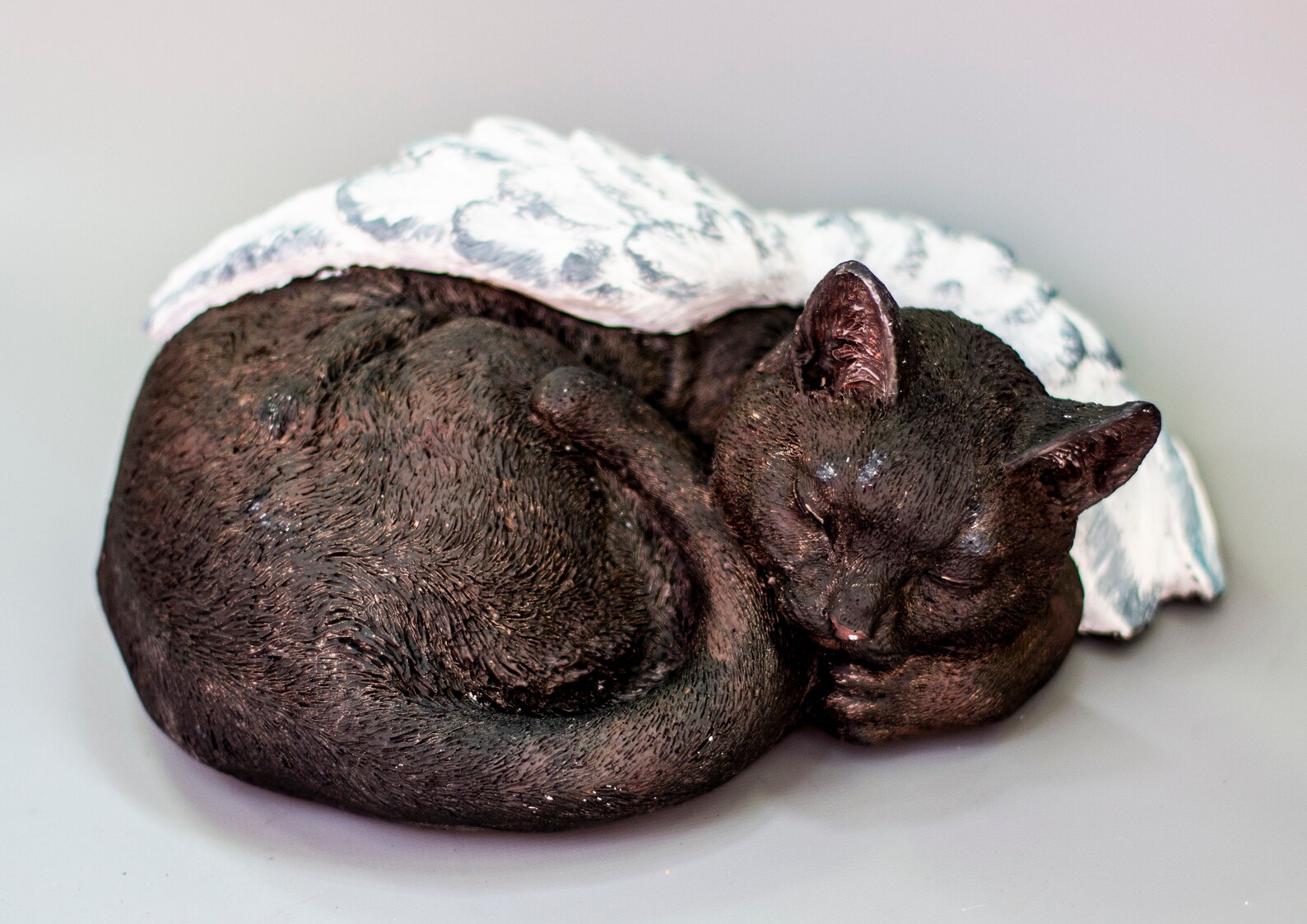 Black Cat Urn for Ashes Pet Memorial Personalized Sleeping Etsy