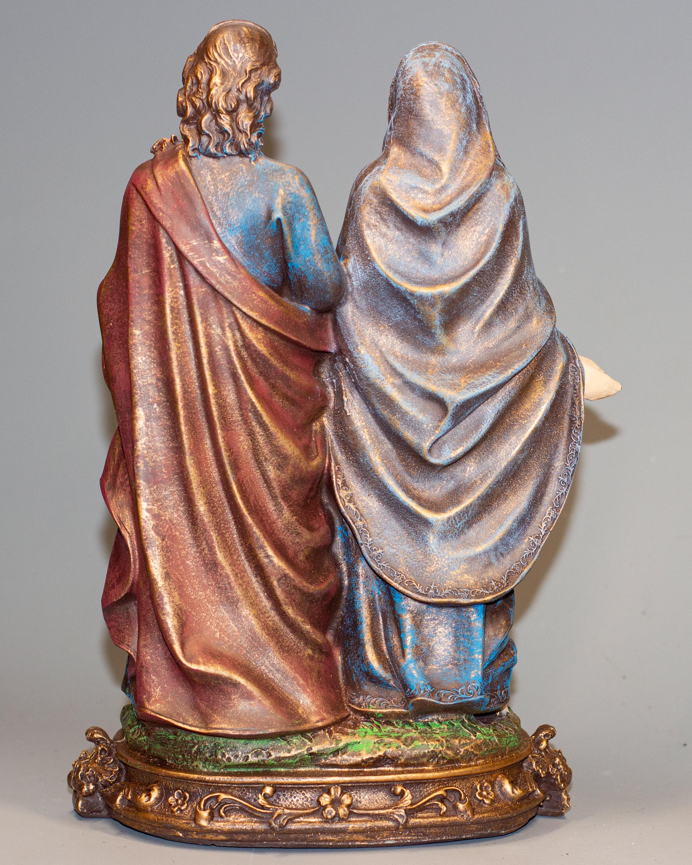 Statue De La Sainte Famille - Marie, Joseph Et L'enfant Jésus - Décoration Chrétienne, Hauteur 30,5 Cm