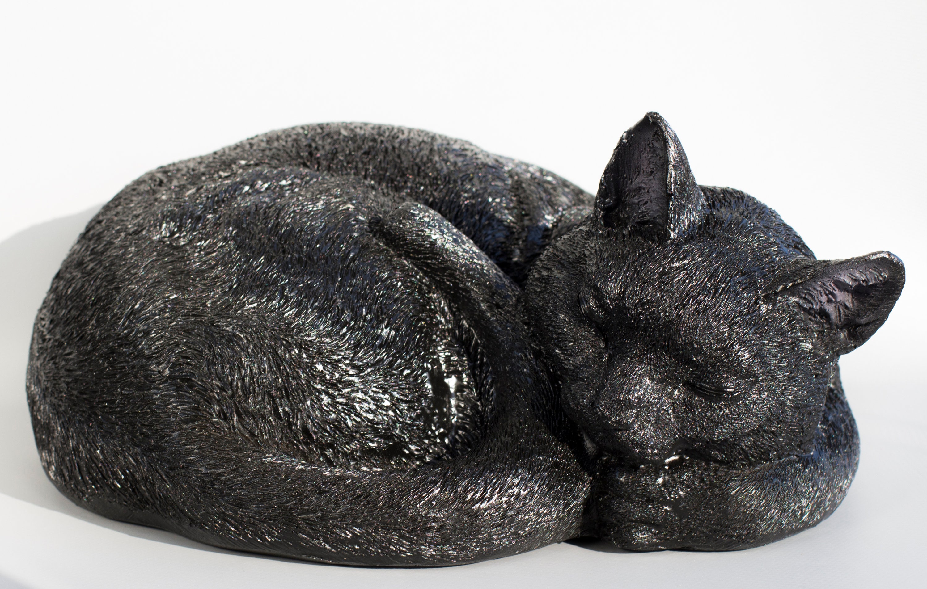 Black Cat Urn for Ashes Cremation Urn Pet Sleeping Cat Etsy