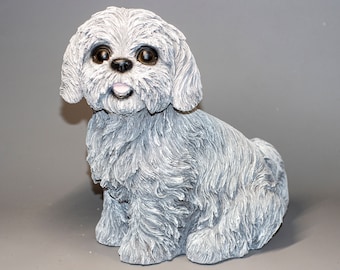 Shih Tzu Burial Urn *Cremation Statue Dog Ashes Holder *Pet Keepsake Memorial Decor *Animal Funeral Tribute Casket *Figure Remembrance Gifts