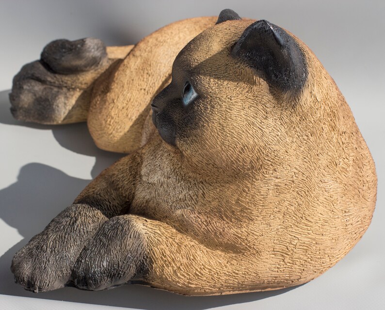 Siamese Cat Statue burmese Cat Figurine british Shorthair | Etsy