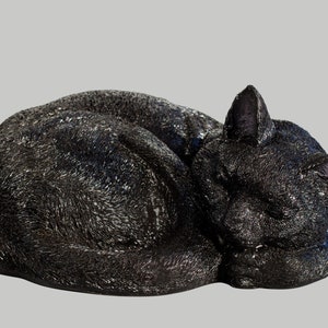 Black Cat Burial Urn *Cremation Statue Pet Ashes Holder *Home Memorial Sculpture *Unique Keepsake Casket Box *Funeral Tribute Sympathy Gift