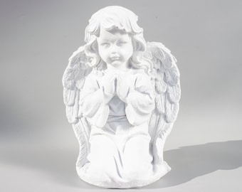 Praying Angel Memorial Statue *Cemetery Sculpture *Religious Graveside Decor *Christian Keepsake Outdoor *Loss of Loved One Condolence Gift