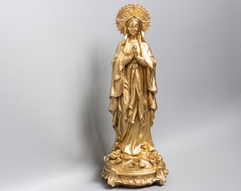 聖母マリア像 * 聖母マリアの置物 * 宗教彫刻 * 祈る神の母 * キリスト