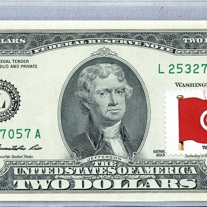 Banconota della Federal Reserve * Banconota da 2 dollari * Carta moneta USA * Francobolli da due dollari * Valuta banconota * Bandiera tunisina * Regali da collezione * Decorazioni aziendali