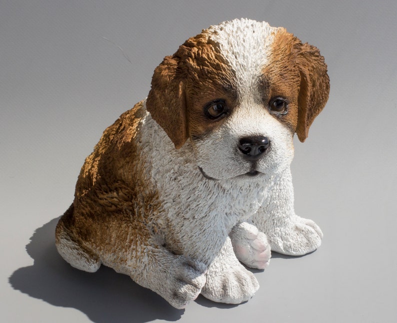 Saint Bernard Statue dog Memorial Figurine pet Sculpture Etsy