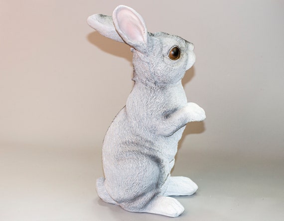 Decorative Urn Rabbit *Pet Memorial Figurine *Cremation Statue Bunny Ashes *Animal Loss Grave Ornament *Cemetery Decor Large Condolence Gift