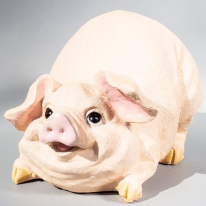 Large Piggy Bank *Coin Bank Adult *Money Box Pig *Sculpture Home Decor *Farm House Animal Figurine *Saving Cash Statue Piglet *Useful Gifts