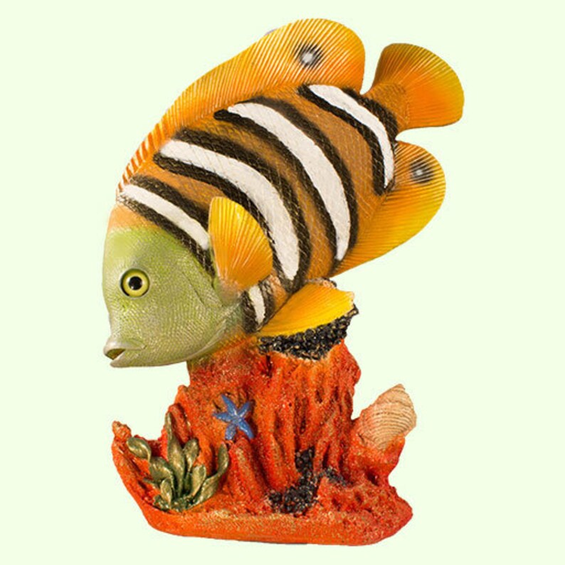 Tropical Fish Statues coral Reef Decor sealife Sculpture Etsy