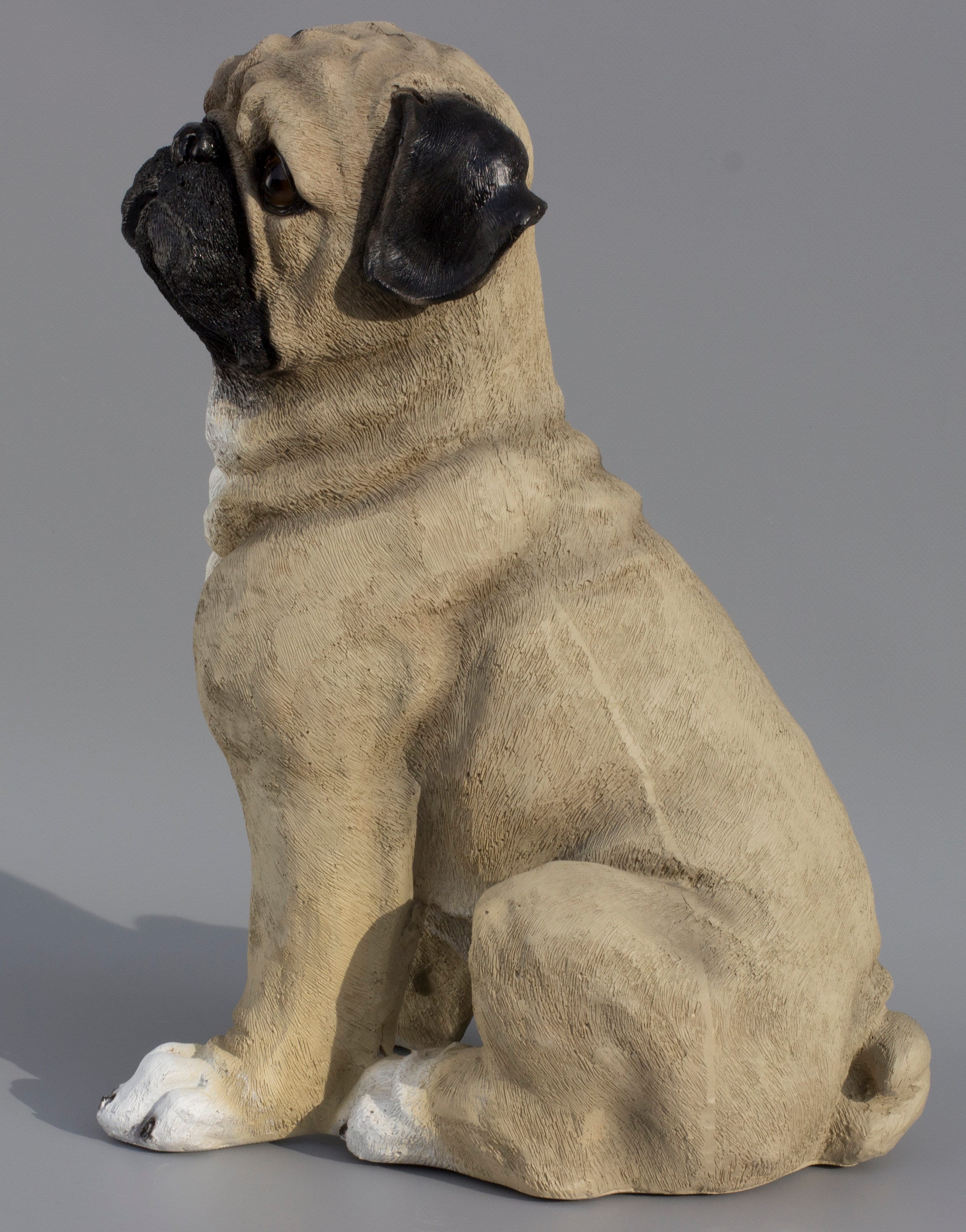 Pug Statue garden Sculpture Large sitting Dog Figurine Etsy
