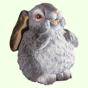 Easter Rabbit Sculpture *Garden Figurines Hare *Outdoor Yard Decor *Bunny Memorial Keepsake Statue *Housewarming Gift Lapin *Wildlife Animal