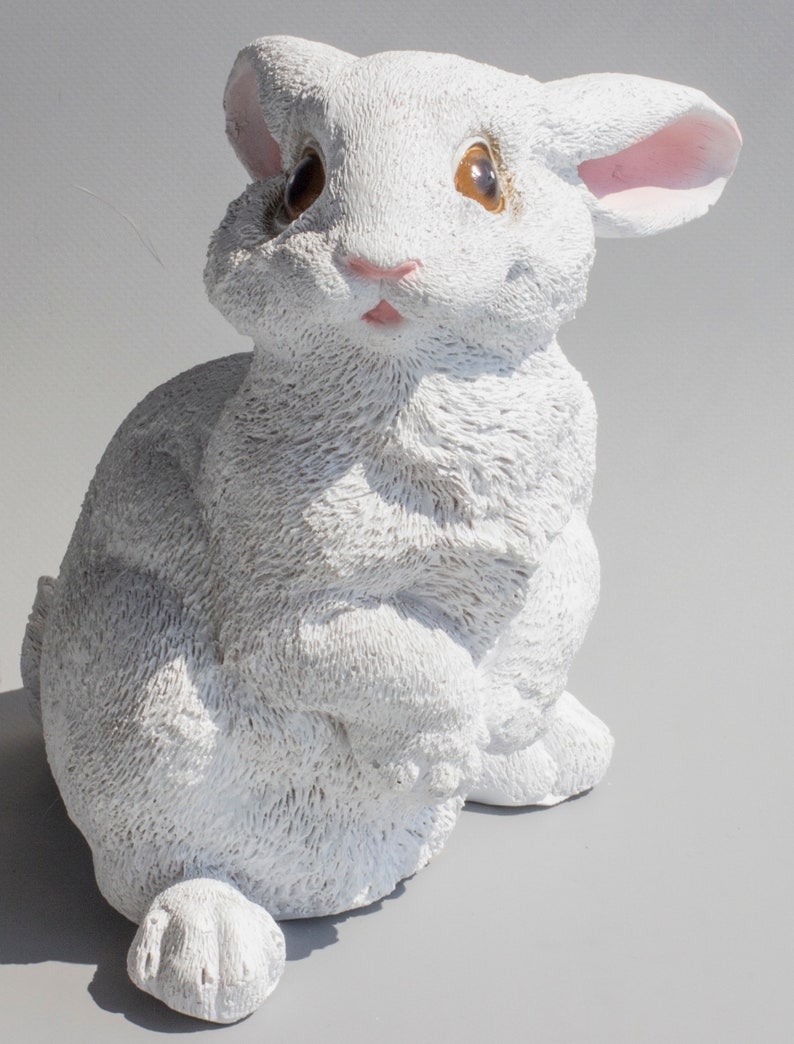 white rabbit statue