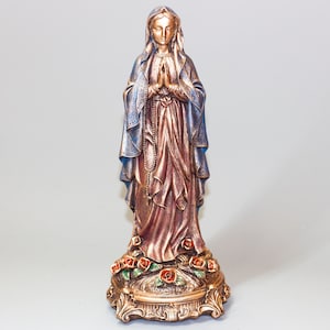 Catholic Statue Our Lady *Virgin Mary Figurine *Praying Madonna *Religious Sculpture *Blessed Mother of God *Christian Decor *Altar Gift Art