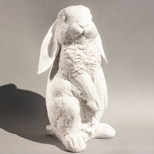 Bunny Statue Unpainted *Lop Eared Rabbit Memorial Ready to Paint *Garden Sculpture Pet *Animal Sympathy Gift *Keepsake Figure Yard Outdoor