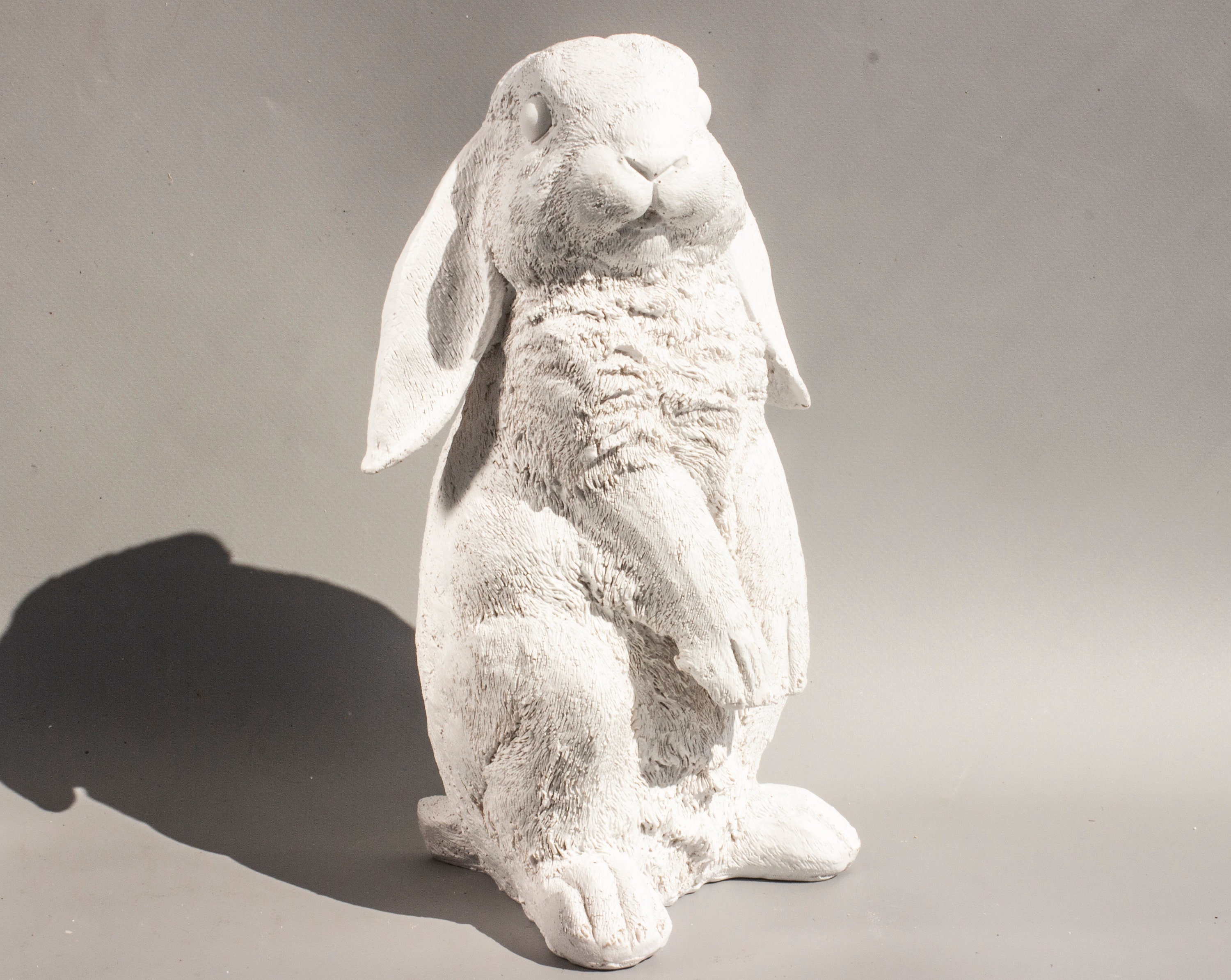 Bunny Statue Unpainted lop Eared Rabbit Memorial Ready to - Etsy