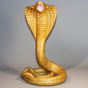 Cobra Snake Sculpture *Chinese Zodiac New Year Gifts *Serpent Statue Large *Feng Shui Decor *Wildlife Animal Figurine Viper *Home Keepsake