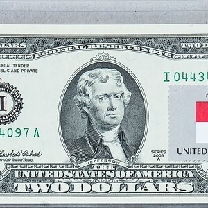 Banconota da due dollari *Francobolli da 2 dollari USA *Carta monetaria *Banconota della Federal Reserve Bank *Regalo da collezione *Bandiera nazionale di Monaco *Francobolli postali USA
