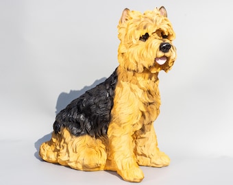 Dog Money Bank Large *Piggy Coin Box Animal *Terrier Sculpture Interior Decor *Cash Change Holder Keepsake Pot *Unusual Birthday Gifts Adult