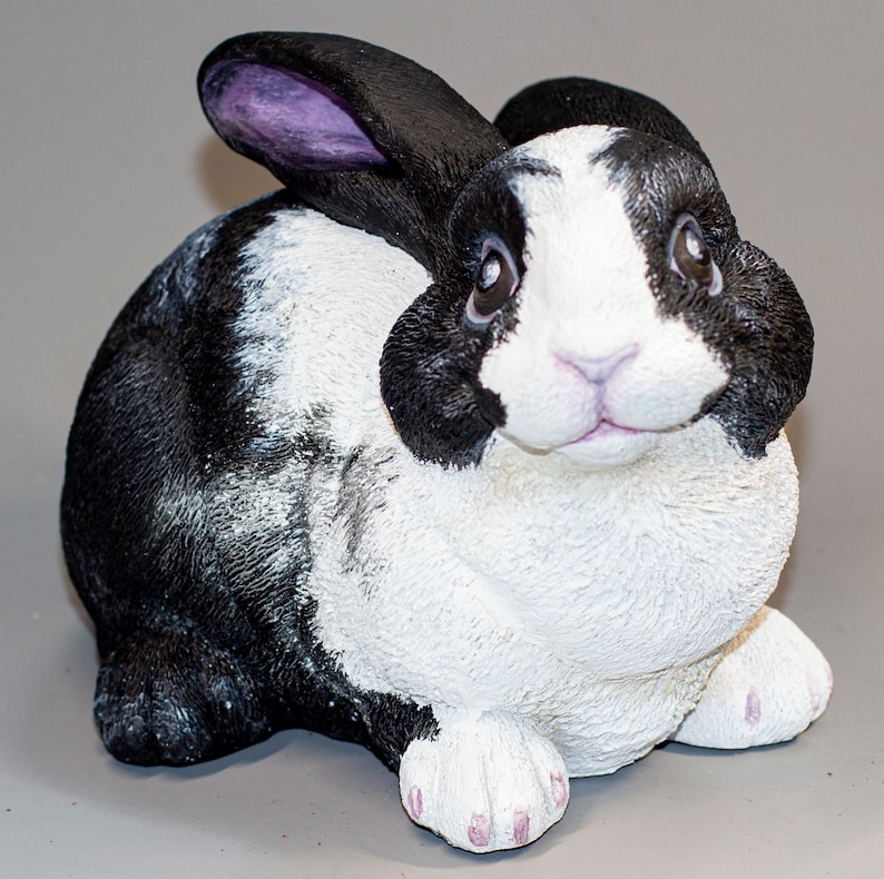Tuxedo Rabbit Urn Custom Paint *unique Cremation Statue Pet Ashes ...