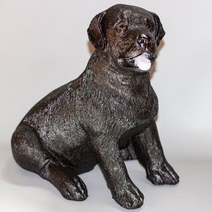 Black Labrador Urn *Dog Memorial *Cremation Statue Pet Ashes *Funeral Keepsake Sculpture *Decorative Casket Animal *Outdoor Remembrance Gift