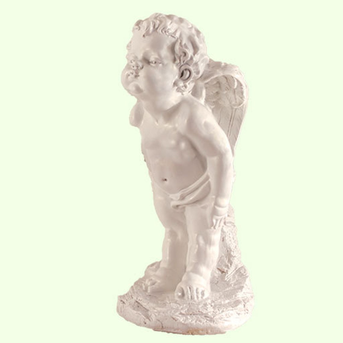 Large Angel Statue Kissing Cupid Romantic Garden Decor Etsy