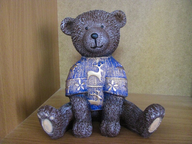 Teddy Bear Figurine baby Bear Statue garden Sculpture Animal Etsy UK