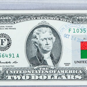 Francobolli da due dollari *Banconota da 2 dollari USA *Valuta cartacea *Banconota di riserva Feseral *Decorazioni per ufficio *Regali di investimento *Bandiera del Burkina Faso