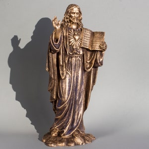 Catholic Religious Statue *Christian Figurine Jesus Christ *Prayer Room Decor *Our Holy Father Altar Sculpture *Sacred Devotional Gift Him