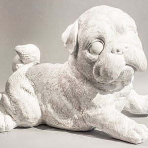 Petit Brabancon Griffon Sculpture Unpainted *Dog Memorial Statue Ready to Paint *Garden Figurine Pet *Animal Sympathy Gifts *Keepsake Decor