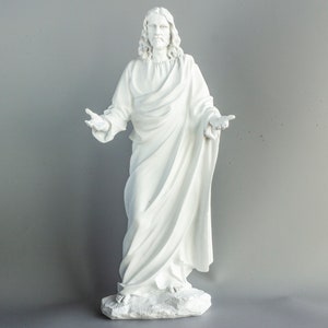 Holy Father Statue *Jesus Christ Figurine White *Christian Sculpture *Religious Decor God *Home Altar Keepsake Spiritual Gifts *Prayer Lord