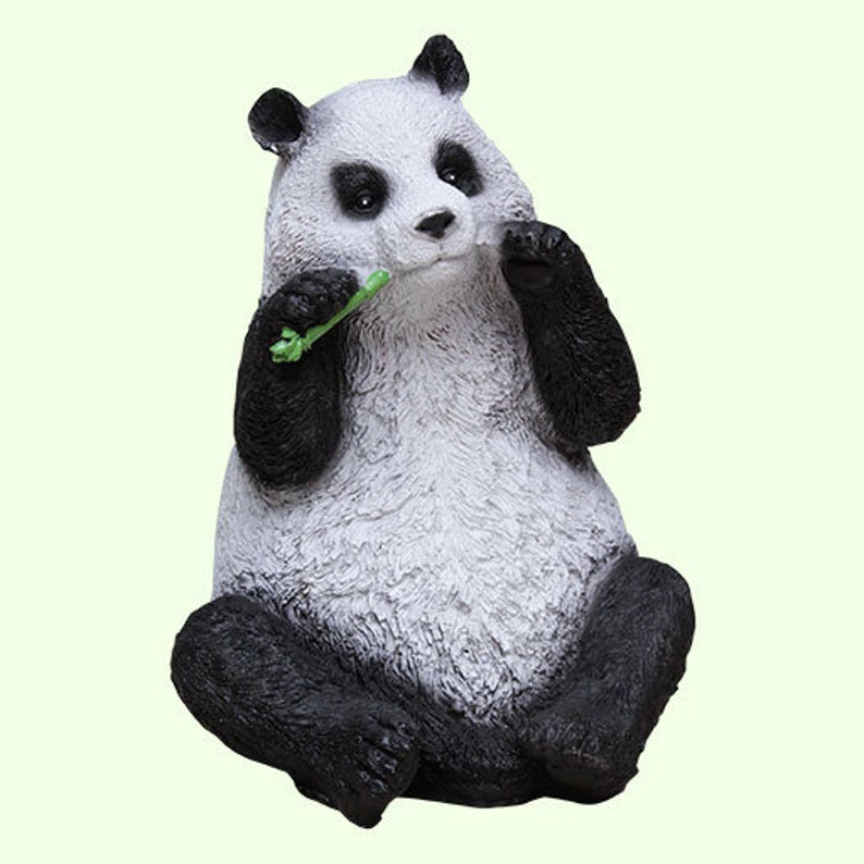 Panda Sculpture Bear Garden Statue Wildlife Animal Statuette Etsy
