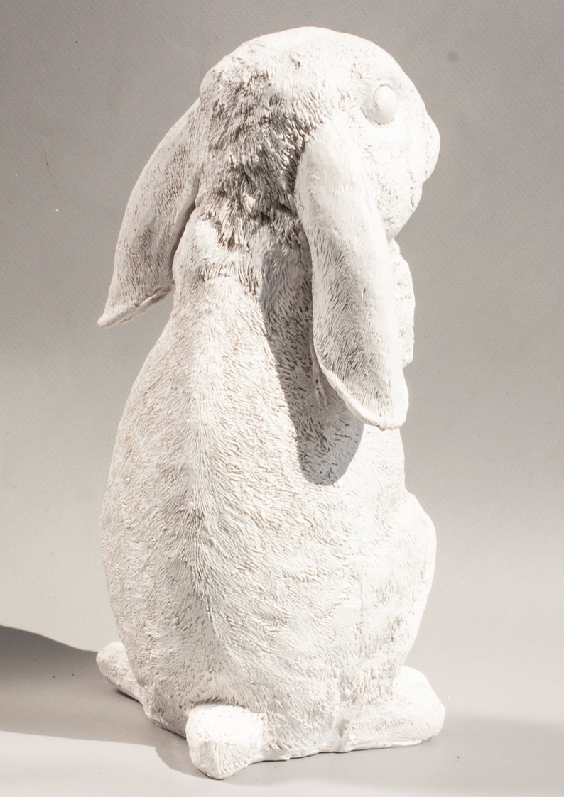 Bunny Statue Unpainted lop Eared Rabbit Memorial Ready to - Etsy