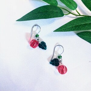 Red Apple Dangle Teacher Earrings (Various Choices)
