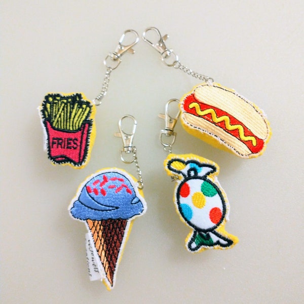 Food Key Chains (Multiple Choices), Backpack Accessories, Purse Ornaments, Backpack Charms