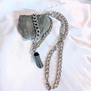 Sneaker Cuban Chain Necklace, Pullover Mans Shoe Pendant Statement Necklace